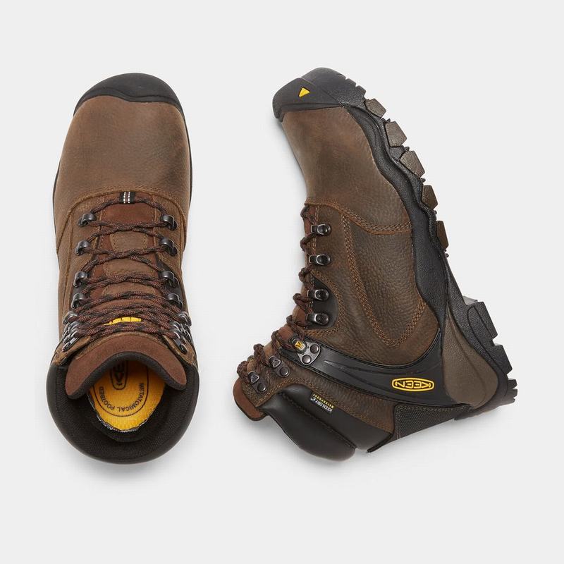 Keen Louisville 6" Steel Toe Mens Work Boots Brown Online (1846-FVGQA)